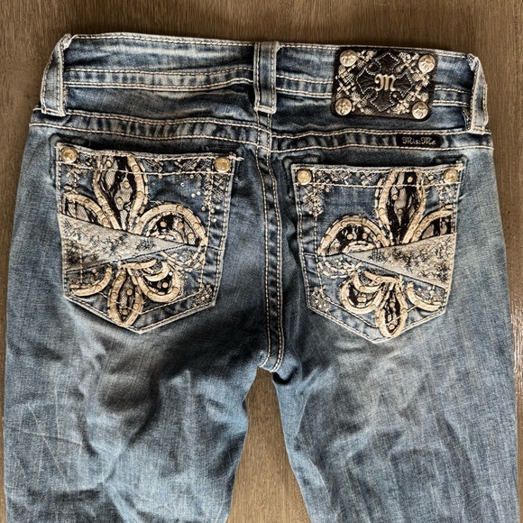 Miss Me 90’s Low Rise Slim Bootcut Denim Blue Jeans 26 - Picture 6 of 13